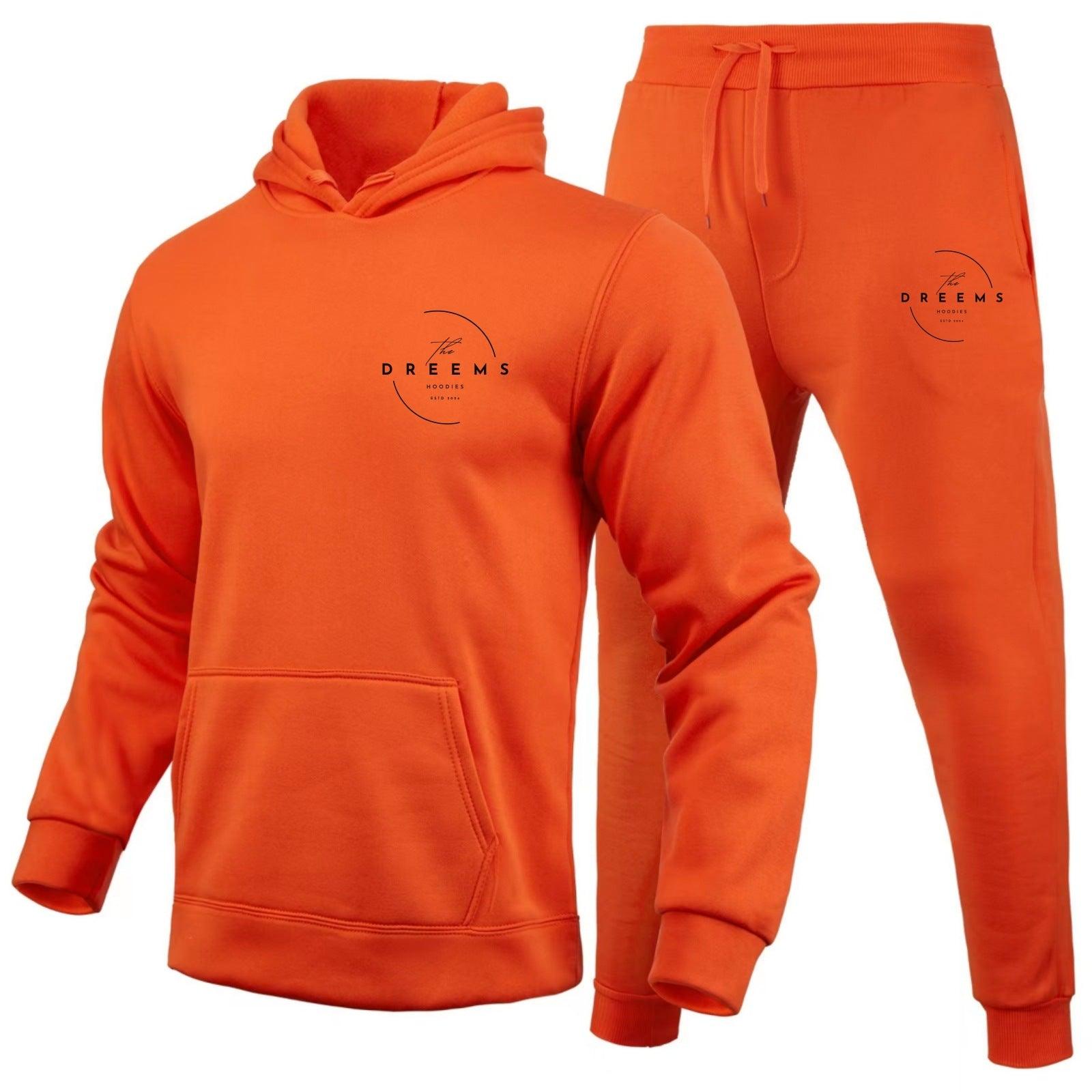 Dreems Men's Casual  Hoodie And Pants Two-piece Set