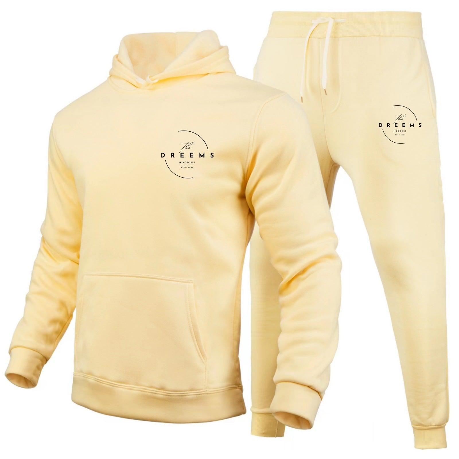 Dreems Men's Casual  Hoodie And Pants Two-piece Set