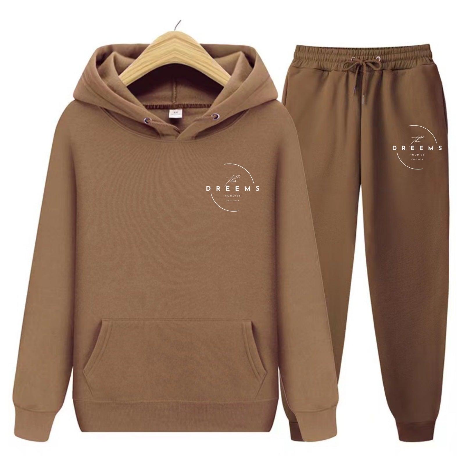 Dreems Men's Casual  Hoodie And Pants Two-piece Set