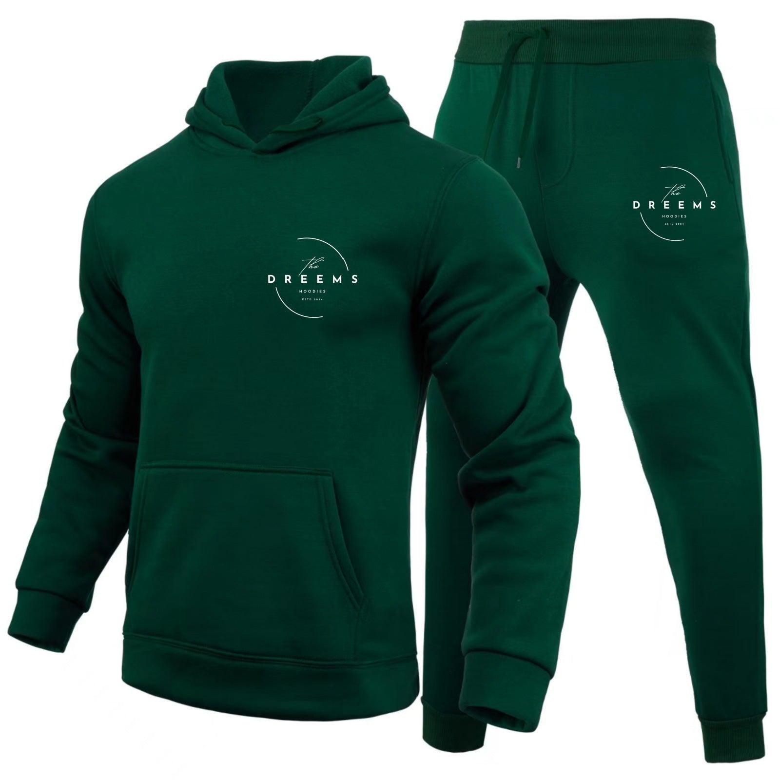 Dreems Men's Casual  Hoodie And Pants Two-piece Set