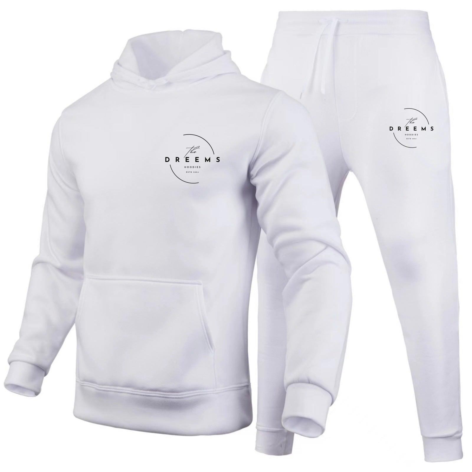 Dreems Men's Casual  Hoodie And Pants Two-piece Set