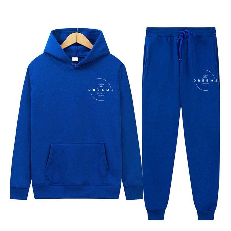 Dreems Men's Casual  Hoodie And Pants Two-piece Set